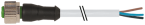 Connecteur débrochable M12, femelle M12 droit, sans LED, 3 pôles 