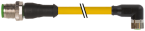 Rallonge M12-M8, M12 mâle droit, Sans LED, M8 femelle coudé 
