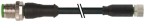 Rallonge M12-M8, M12 mâle droit noir, Sans LED, M8 femelle droit noir 