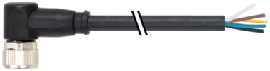 Cordon M8 femelle coudé sortie libre  7000-08951-6950300