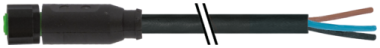 Connecteur M8 4poles Femelle Droit Plastic  7005-08061-6110500