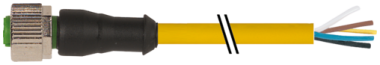 Cordon M12 Femelle droit libre de câblage  7000-12241-1261500