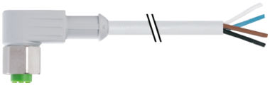 Connecteur sotie fils M12, femelle coudé, sans LED, 4 pôles,  7014-12341-2140350