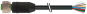 Connecteur M12 Femelle droit sortie fils - 12 pôles