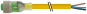 Cordon M12 femelle droit avec LED sortie fils 